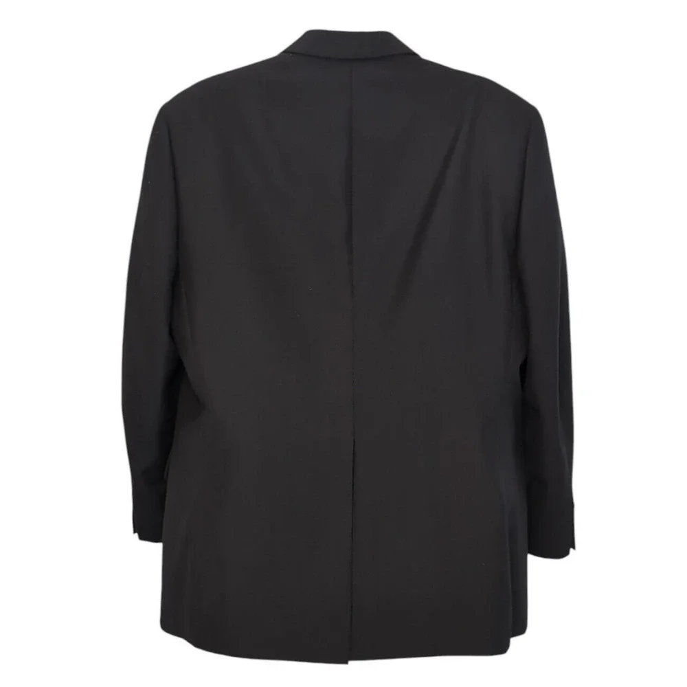 Gianelli Blazer Jacket Men's Size 44R‎ Black Gold Buttons Polyester Wool Blend